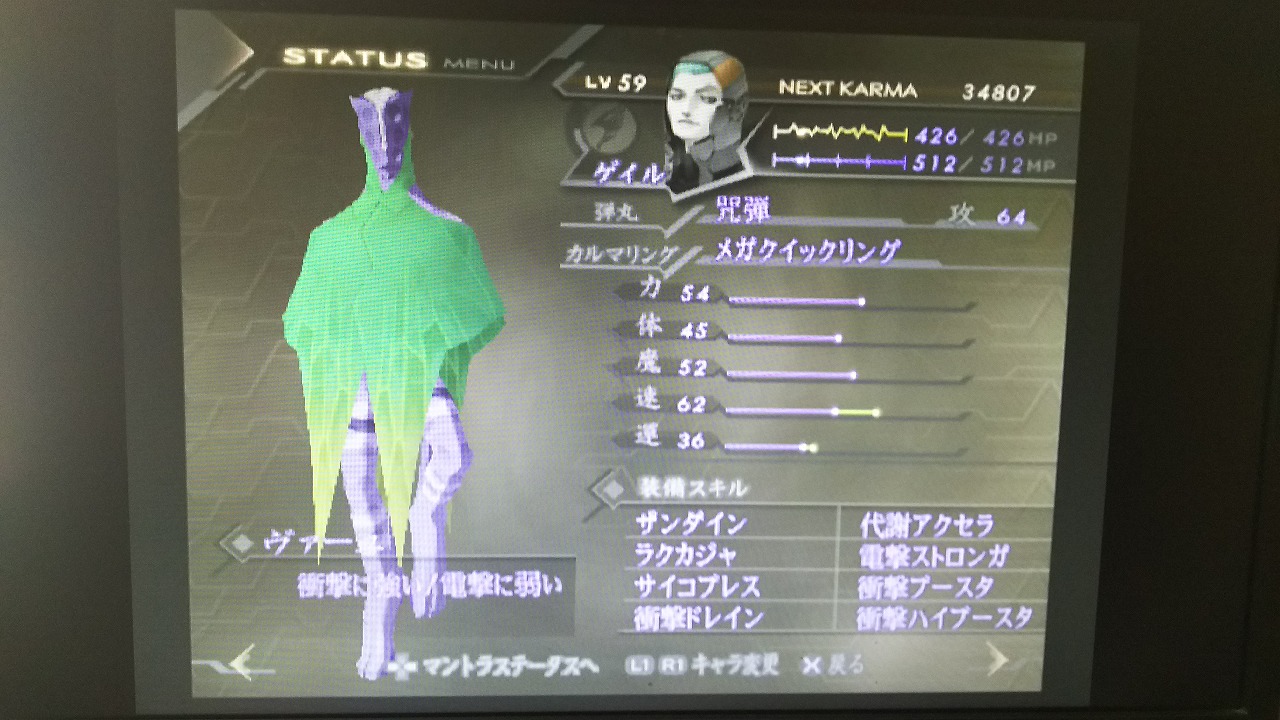 アバチュ2ステータス(ゲイル2)